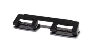Quality Black Color Rubber Basin 12 sheets capacity metal 4 holes paper punch wholesale