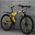 Off Road Riding Folding Adult Mountain Bike High Carbon Steel