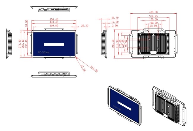 18.5-Inch Display for Medical Devices and Public Information Boards