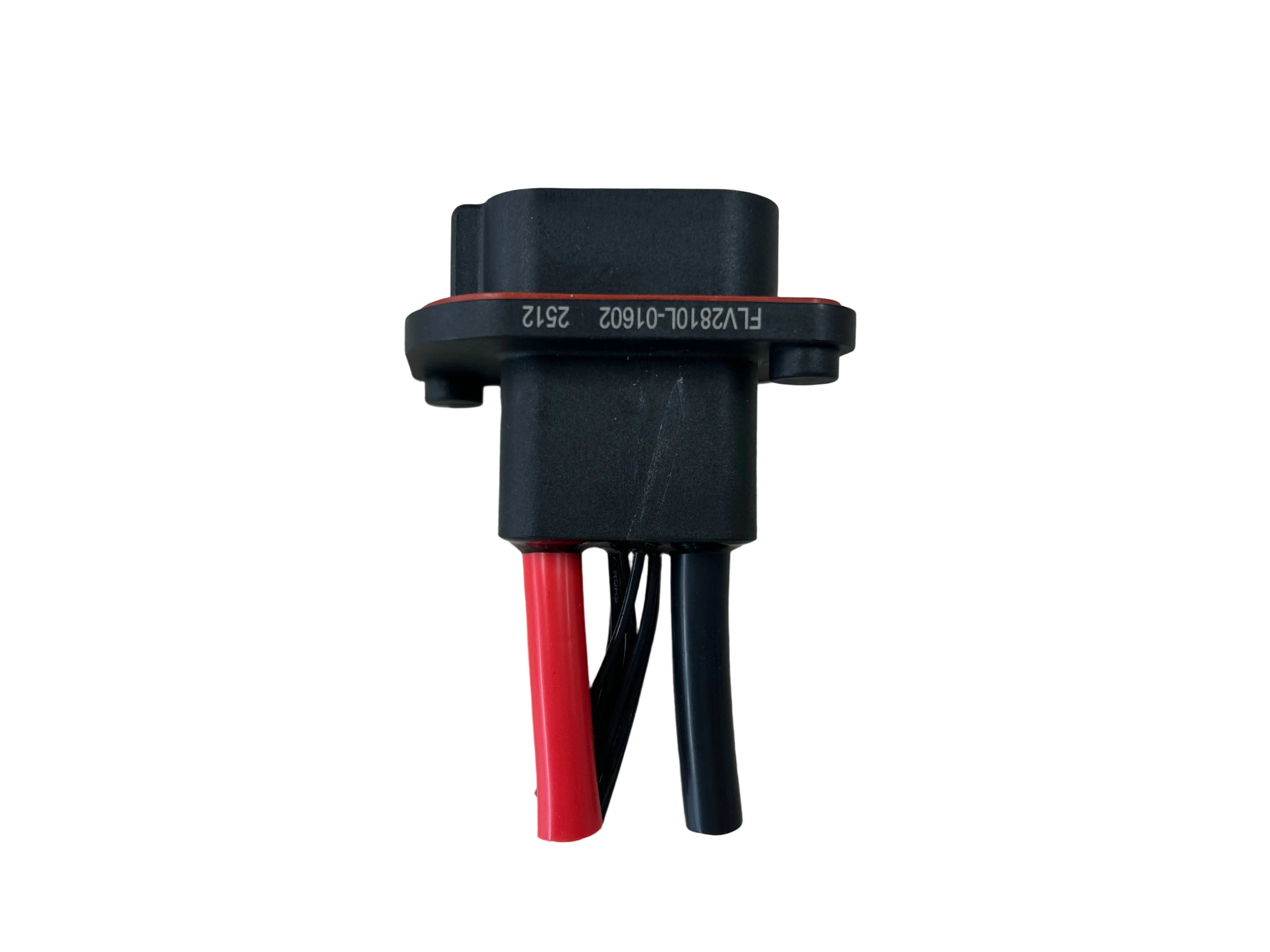 FLV2+8 High-Temp Hybrid Connector 80A 600VAC Black ABS Housing for Industrial Vehicles