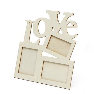 Quality Creative 3D Tourist Custom Photo Frame Wooden Blank LOVE Photo Frame wholesale