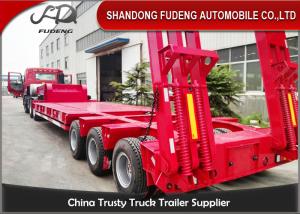 Quality Original Widely Lowboy Semi Trailer , Hydraulic Load Boy Trailer With Exposed Tire wholesale
