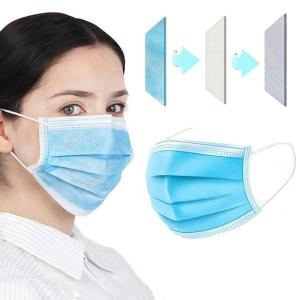 Quality Blue White Non Woven Face Mask Dust Proof Disposable Respirator Mask wholesale