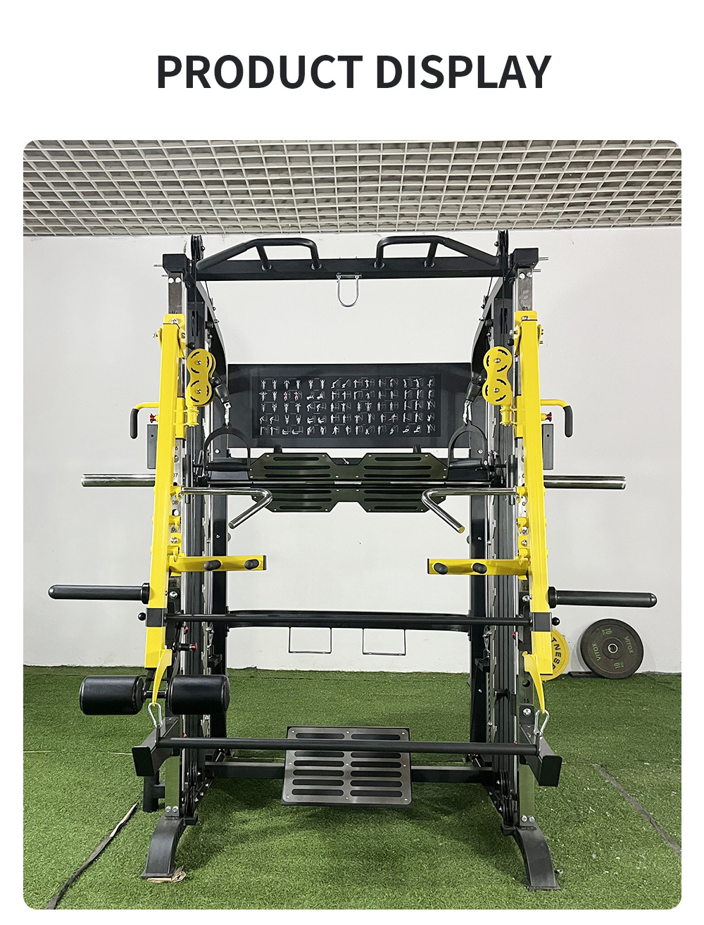 Smith Machine Commercial Fitness Equipment Functional Trainer Smith Machine Squat Rack Multi-Function Machine