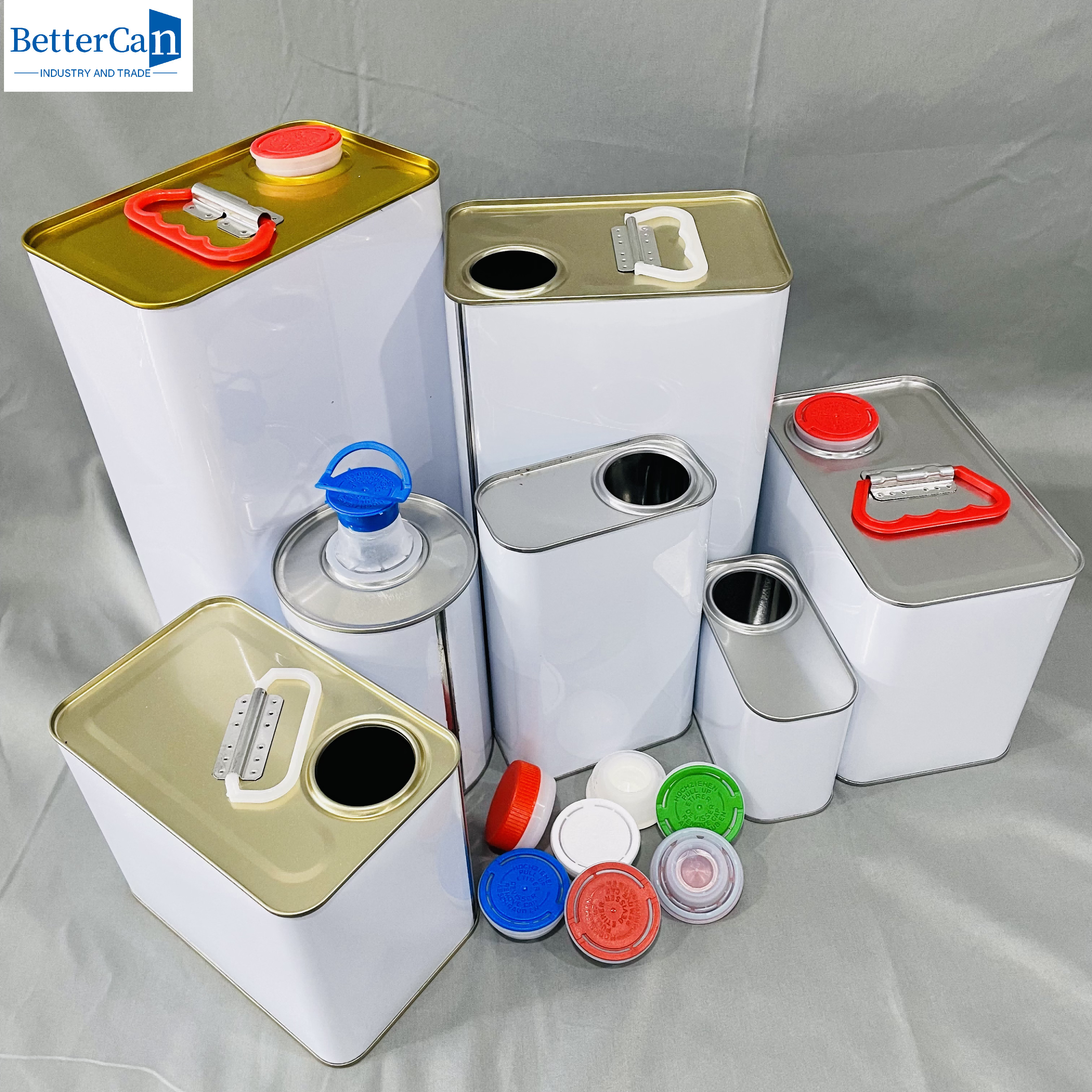 Empty 5L Paint Tin Rectangular Tin Can Small Paint Tins