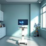 Hospital Oral Scanner Mobile Nursing Cart 3 Layer Dental Cart Stainless Steel