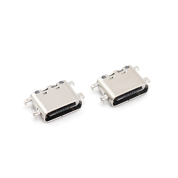 16 Pin SMT Charger Single Mid Mount Type C Connectors Female 3.1mm
