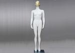 Clothing Store Display Mannequins / Female Full Body Mannequins With Golden Head
