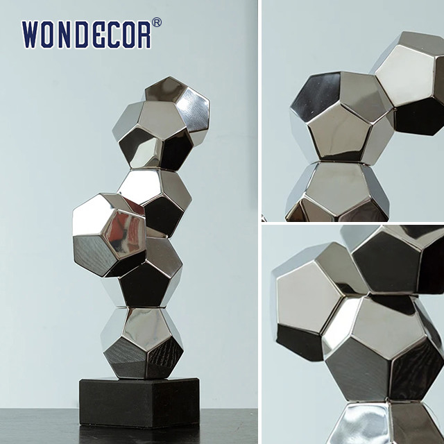 Indoor Abstract Geometry Metal Art Decoration Geometry Cube Stainless Steel Sculpture