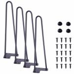 Rubber Floor Protector Heavy Metal Duty Hairpin Furniture Legs for Table
