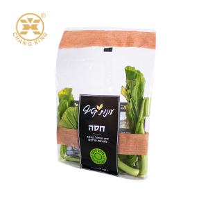 Quality CPP PET Eco Friendly Plastic Fruit Pouches Vegetables Green Food Packaging Bags wholesale