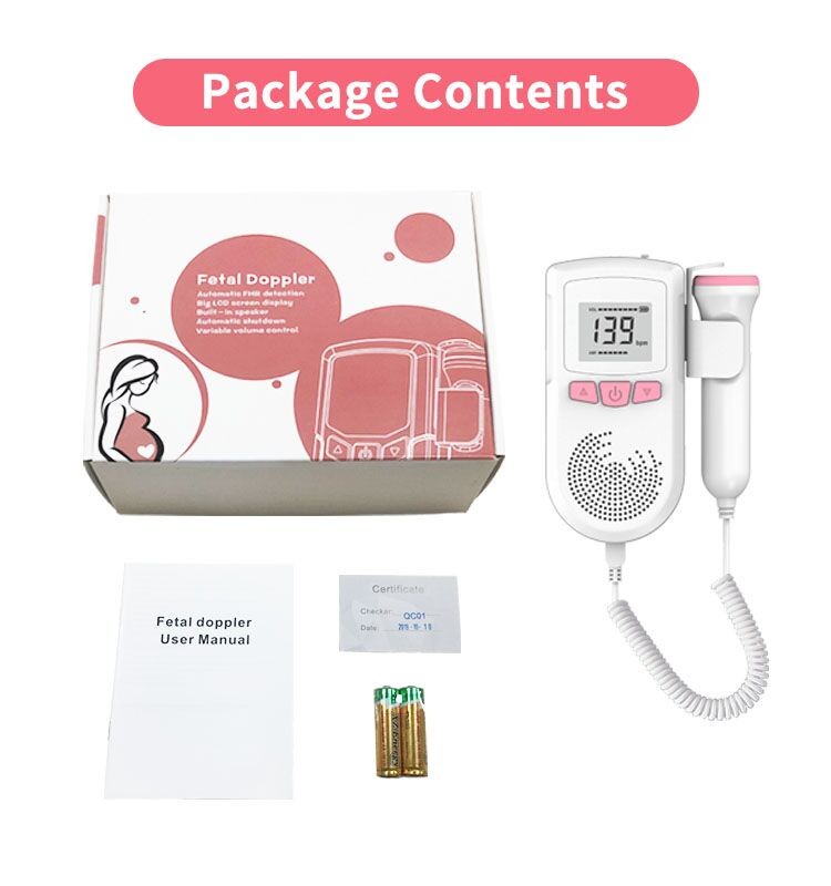 Home Pregnancy Heartbeat Monitor,Accurate Heart Doppler Fetal Monitoring Machine Non Invasive Ease Parental Anxiety