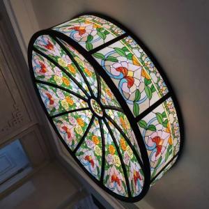 Quality Ceiling Decorative Colored Dome Stained Glass For Religious Settings wholesale