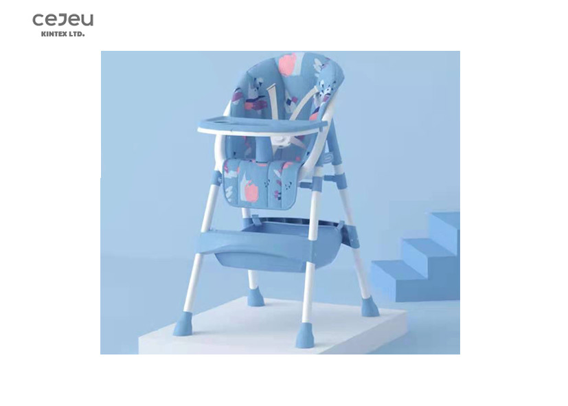 117*44*54CM Easy Storage Baby Feeding High Chair PU Seat 16KG