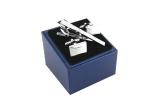 Leatherette Navy Gift Packing Box Blue Paper Cufflink Box Packaging