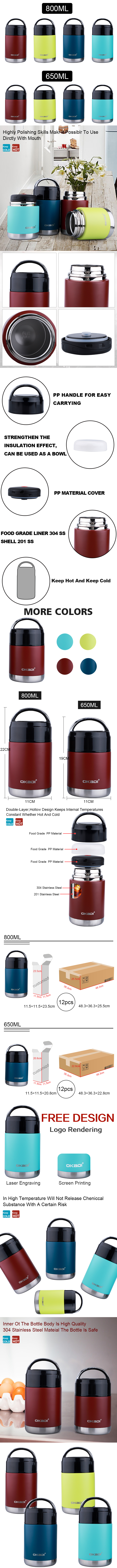 2023 New Products Eco-friendly Stainless Steel Thermos Food Warmer Container 21oz