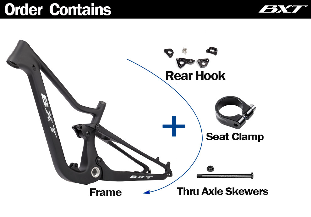 XC Carbon Full Suspension Frame 24 Kids Bicycle Enduro Mtb Frame