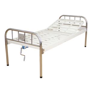Quality Stainless Steel Headboard Metal Manual Nursing Bed Hospital Furniture wholesale