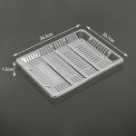 Food Grade 260x210x15mm Disposable plastic Vegetable packing Trays