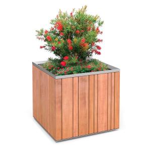 Quality Street Rectangle OHSAS18001 Certificate Wooden Flower Pots wholesale