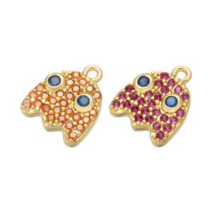 Quality Micro Zircon Diamond DIY Gold Jewelry Small Goldfish Pendant Necklace wholesale