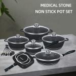 Hot Selling Multicolor pans and pots Kitchen Cooking Pot Sets Aluminum Non-Stick