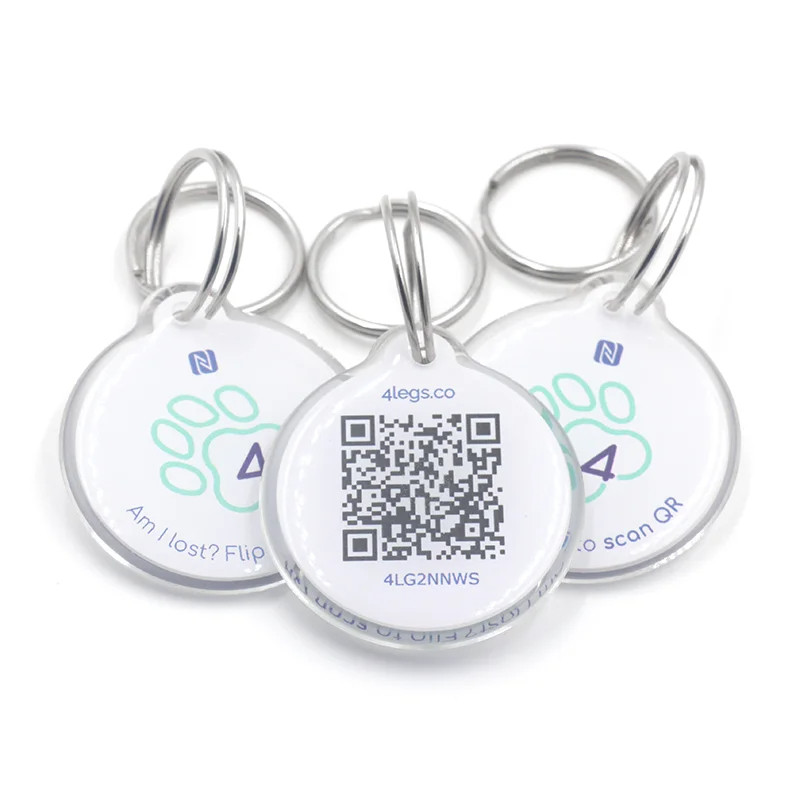 Personalized Editable Tag Upgraded Custom NFC Blank Pet Tracking Epoxy NFC Tags