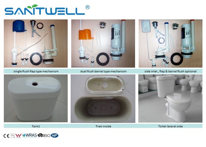 Popular Cheap Price Two Piece Washdown WC Toilet 665*360*725 mm