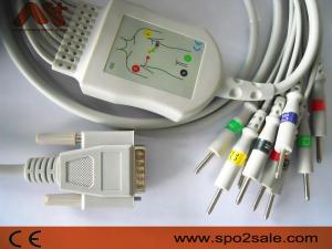Quality 2.2+1.2M 10 Lead EKG Cable For Cardioline ECG 100 Electrocardiograph wholesale