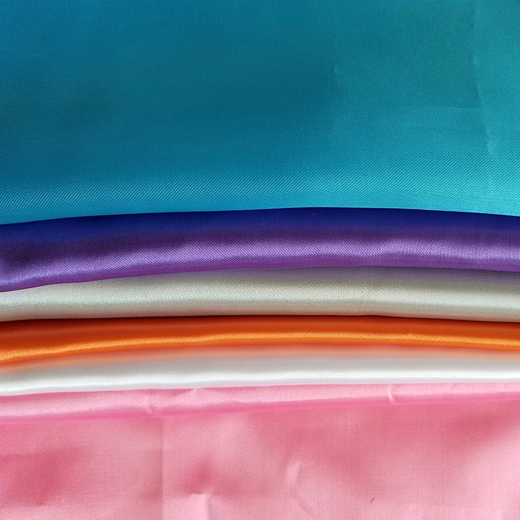 High- Shiny Polyester Spandex Fabric for Lady Clothing Stain Resistant 50D*75D Yarn Count