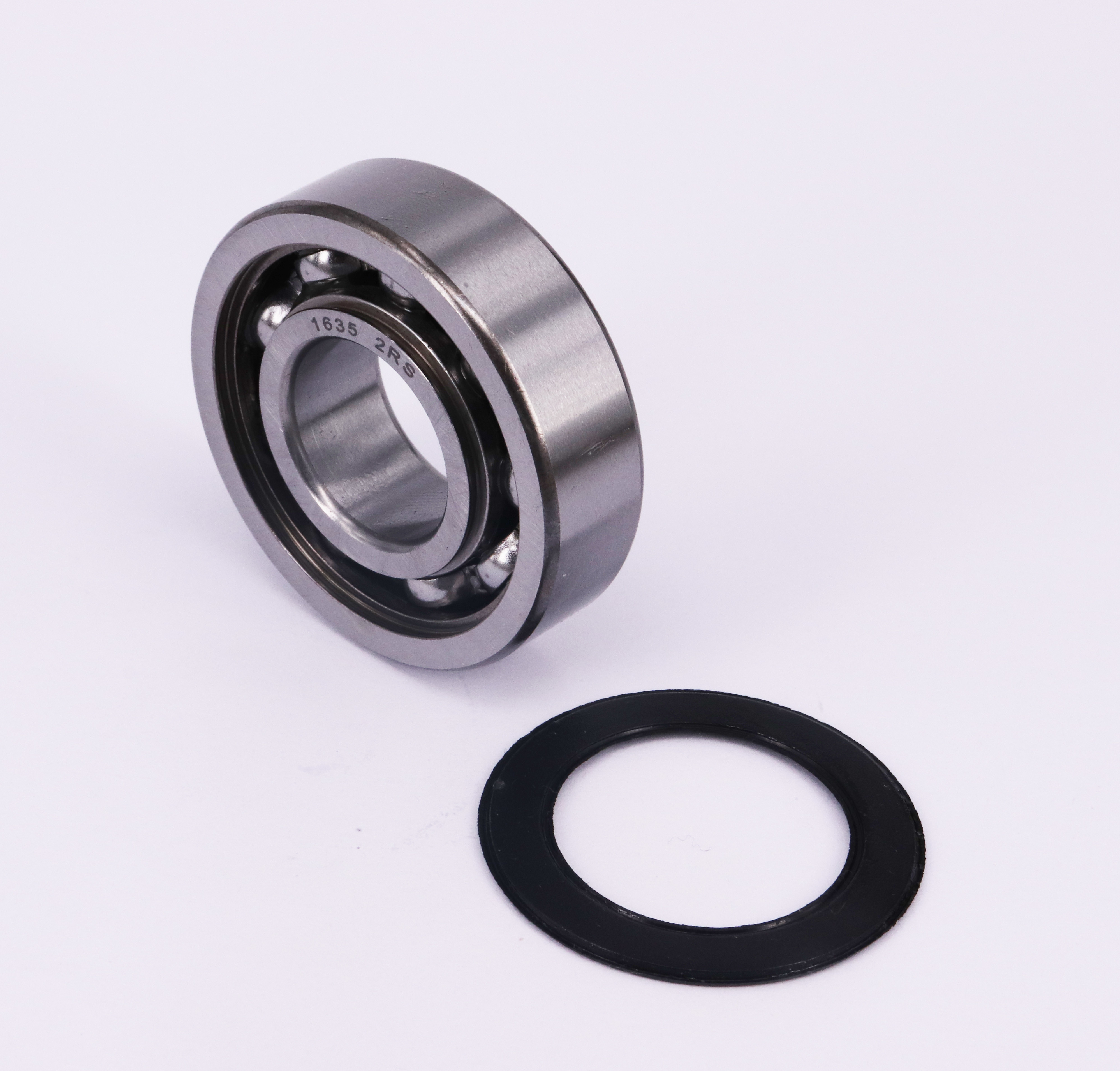 Steel GCR15 1635 2RS Ball Bearing Single Row Deep Groove 0.100KG Weight