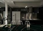 Solid Black Quartz Kitchen Countertops Artificial Stone Worktop Heat Resistance