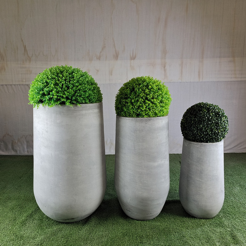Smooth Surface Fiber Clay Planter For Business Durable And Stylish Choices