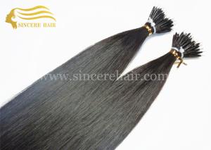 Quality 22&quot; Double Drawn Pre Bonded Hair Extensions for sale - 1.0 Gram Straight Black Nano Hair Extensions For Sale wholesale