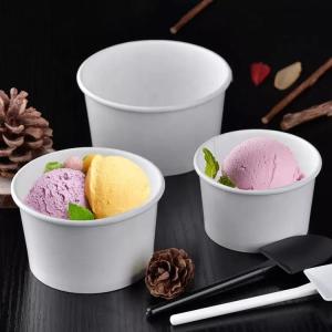 Quality 12 oz Disposable Dessert Soup Bowls Party Supplies Paper Ice Cream Cup Bowls For Ice Cream, Soup, Frozen Yogurt wholesale