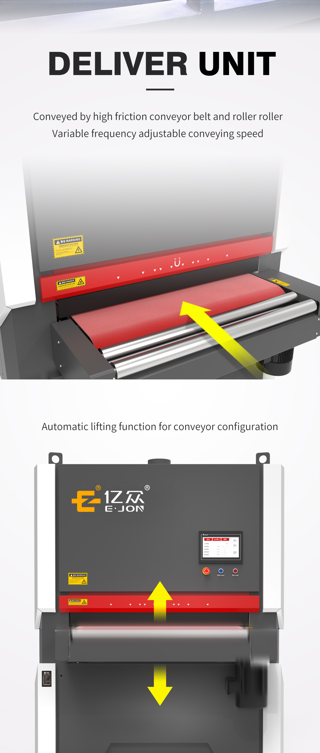 User-Friendly Ejon YZ1000S Thin Thick Metal CNC Surface Grinding Weld Polishing Machine