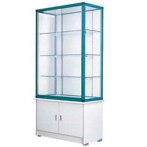 Quality Environmental Pharmacy Display Stands / 4 Layers Lockable Glass Display Case wholesale