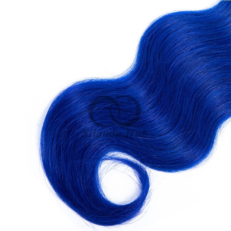 #T1B/Blue Body Wave Remy Human Hair Bundles Sew In Weave Bundles Brazilian Bundle Deals