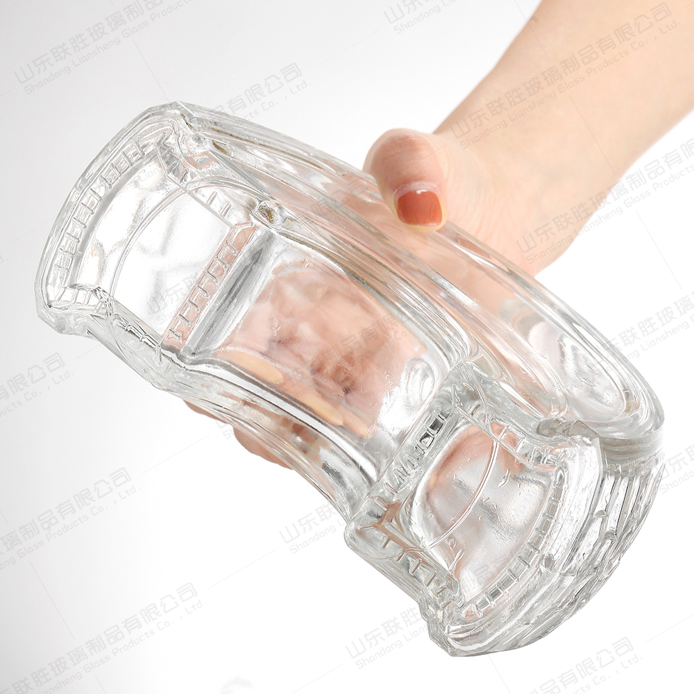 Customizable Logo Half Moon Shape Glass Bottle for Wine 100ml 200ml 375ml 500ml 750ml