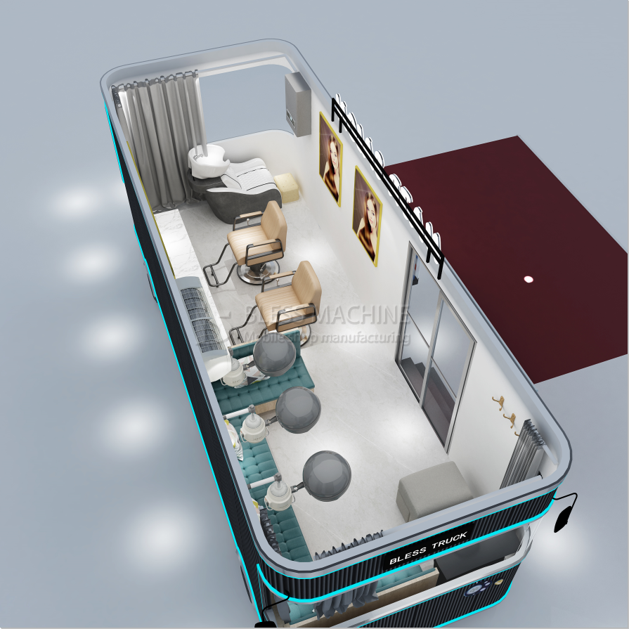 3.0kw Customized Electric Mobile Hair Cut Salon Van Trailer with Customized Design