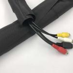 Flexible Cable Management Protection Self Wrapping Split Braided Sleeving PET