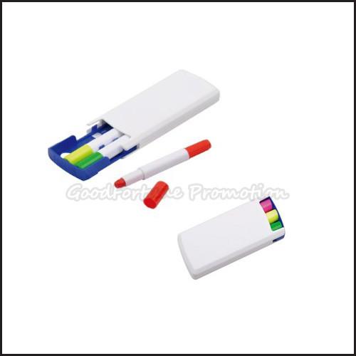 Customed promotion 3pcs set Printed logo advertising glitter highlighter marker