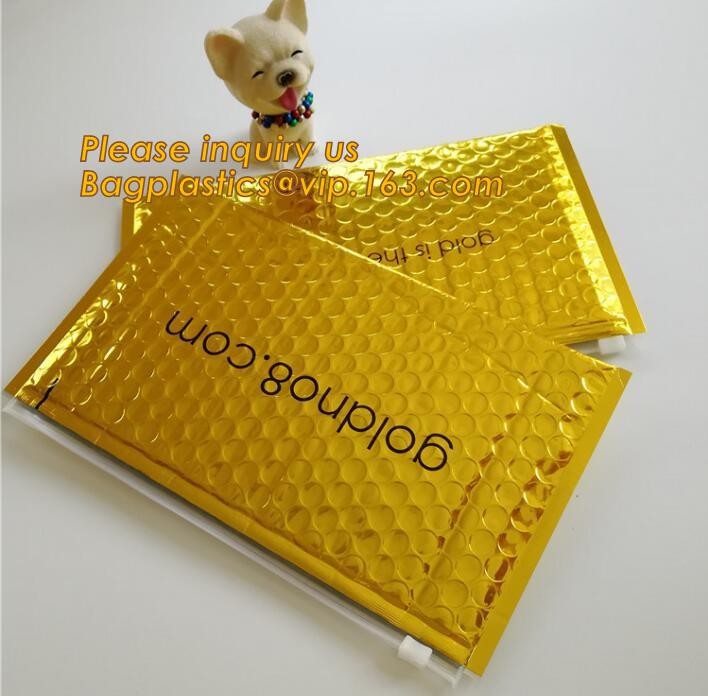 Cosmetic Pink Slider Padded Bag/Silver k Bag With Bubble,Padded Envelopes Cheap Aluminium Foil k Holographic