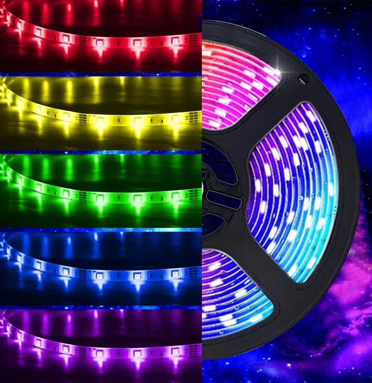 Ir Control Indoor Decoration 5050 RGB LED Strip 12V 5m 10m 60d/M Waterproof SMD For Party