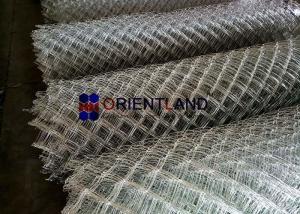 Quality Galvanized Steel Chain Link Fence Fabric , Diamond Mesh Roll 3.0mm Diameter wholesale