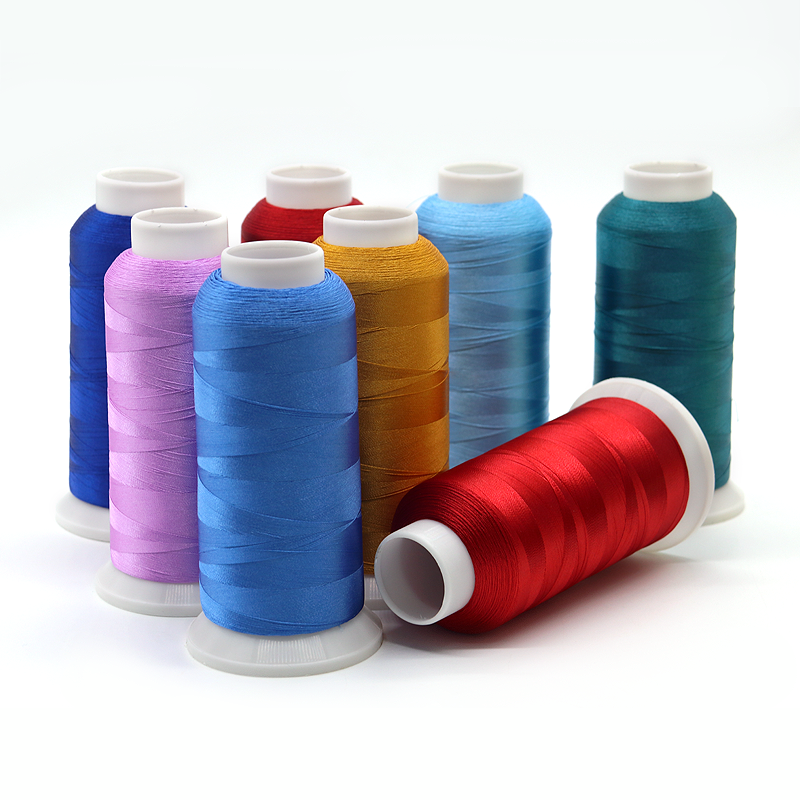 Customizable High Tenacity Glossy Polyester Thread for High Speed Embroidery 100g Weight
