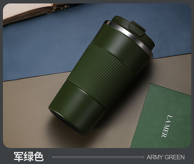 Insulated 12oz 17oz Leakproof Coffee Cup With Lid Thermal Coffee Tumbler Stainless Steel Keep Cold And Hot Gift For Men Women