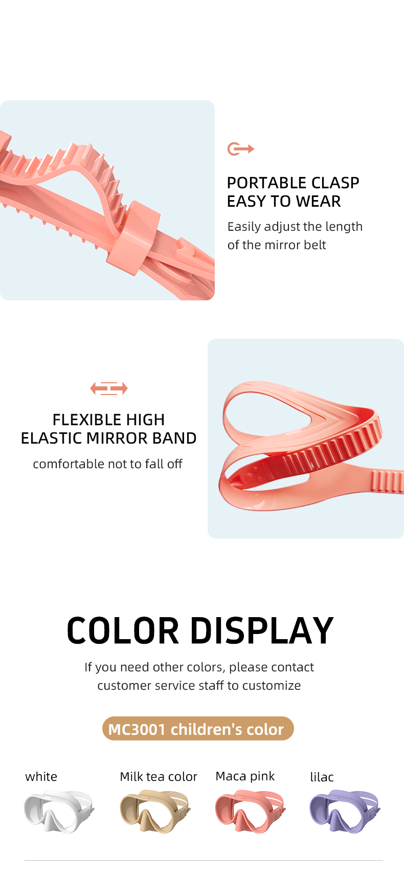 Tempered Glass Snorkel Gear Set Low Volume Mirrored Frameless Snorkel Mask