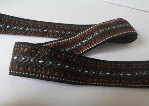 Quality 5cm Woven Jacquard Ribbon Four Color Pattern Vintage Polyester Material wholesale
