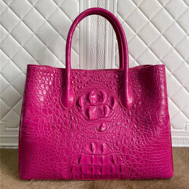 Exotic Crocodile Skin Women Totes Purse Authentic Alligator Leather Lady Large Shoulder Bag Female Working Handbag